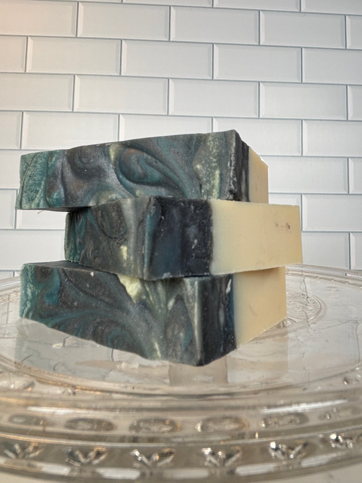 Smoked Cedar and Icy Moss Men's Cold Process Soap