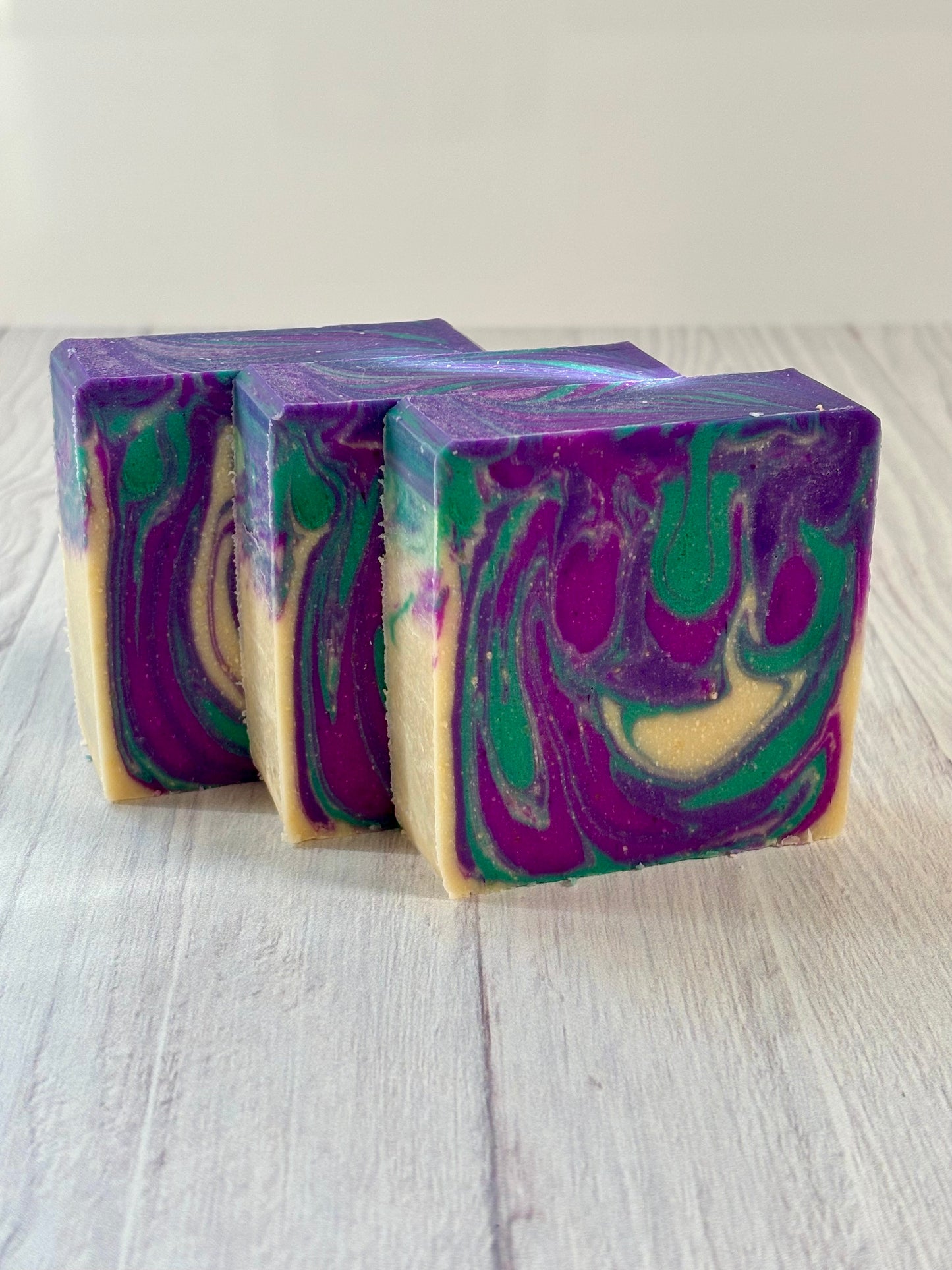 Violet Mint Cold Process Soap made with Goat Milk and Tallow