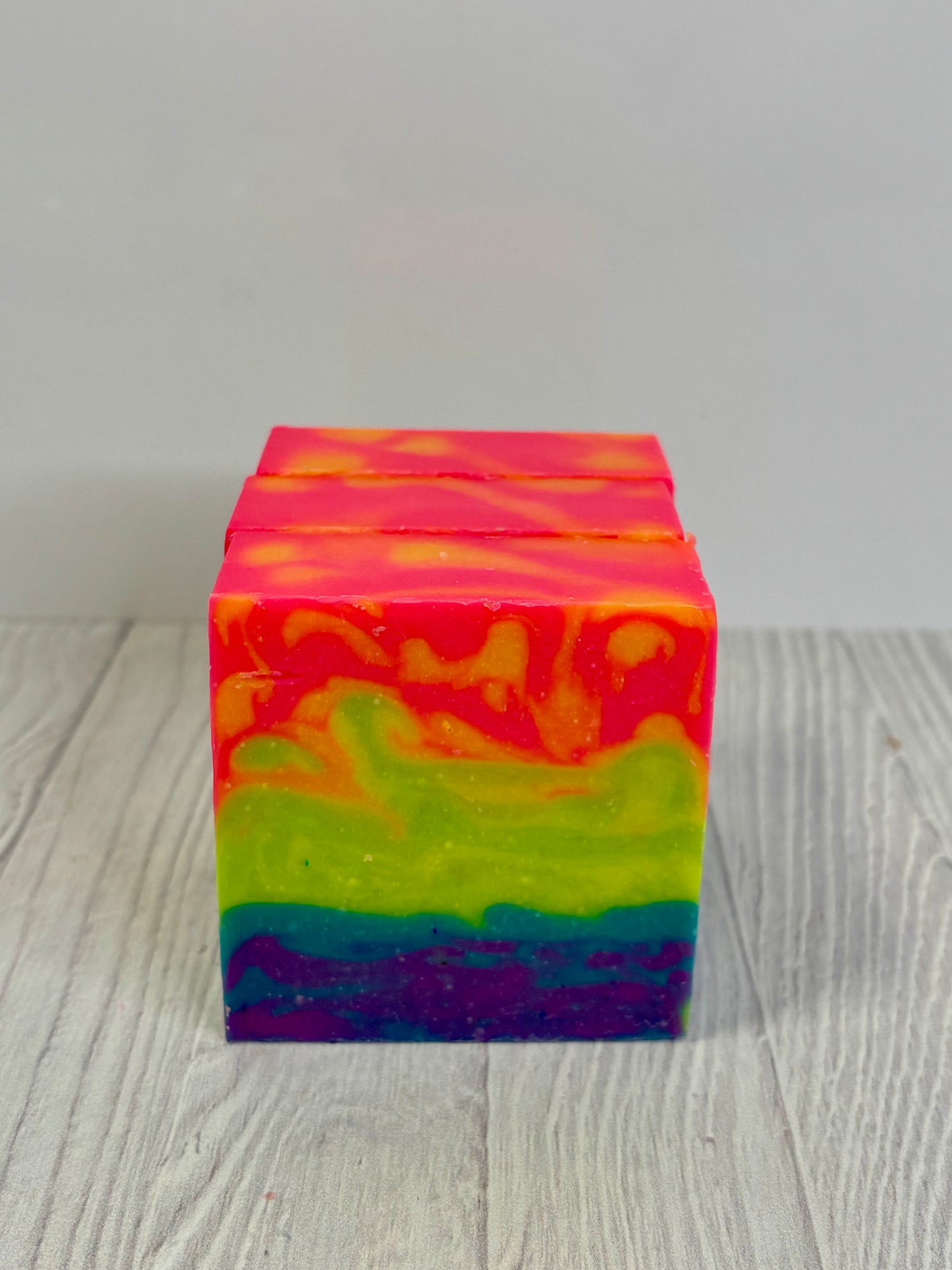 Rainbow Gradient Cold Process Goat Milk & Tallow Yogurt Soap