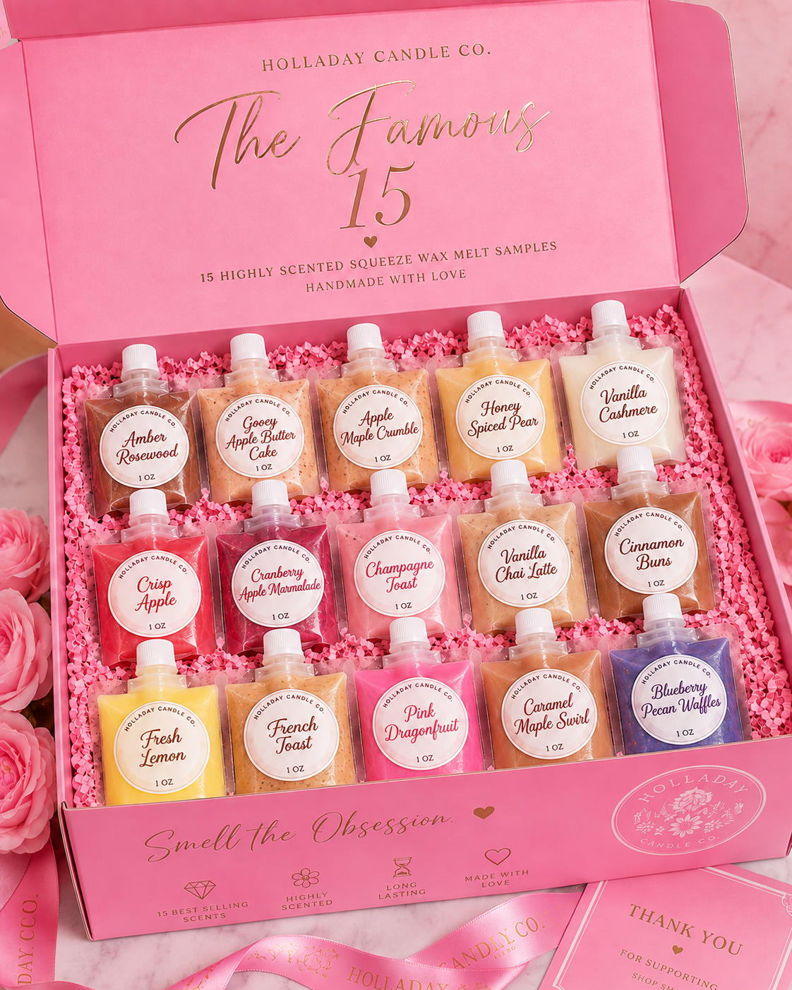 THE FAMOUS 15 MINI PINK SAMPLE BOX - PRE ORDER OCTOBER 13TH SHIP DAY
