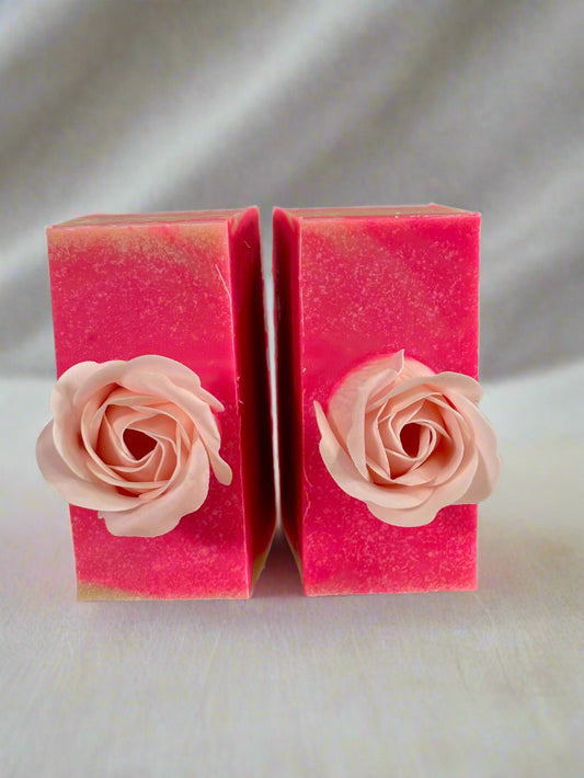 Pink Rose Cold Process Goat Milk Soap