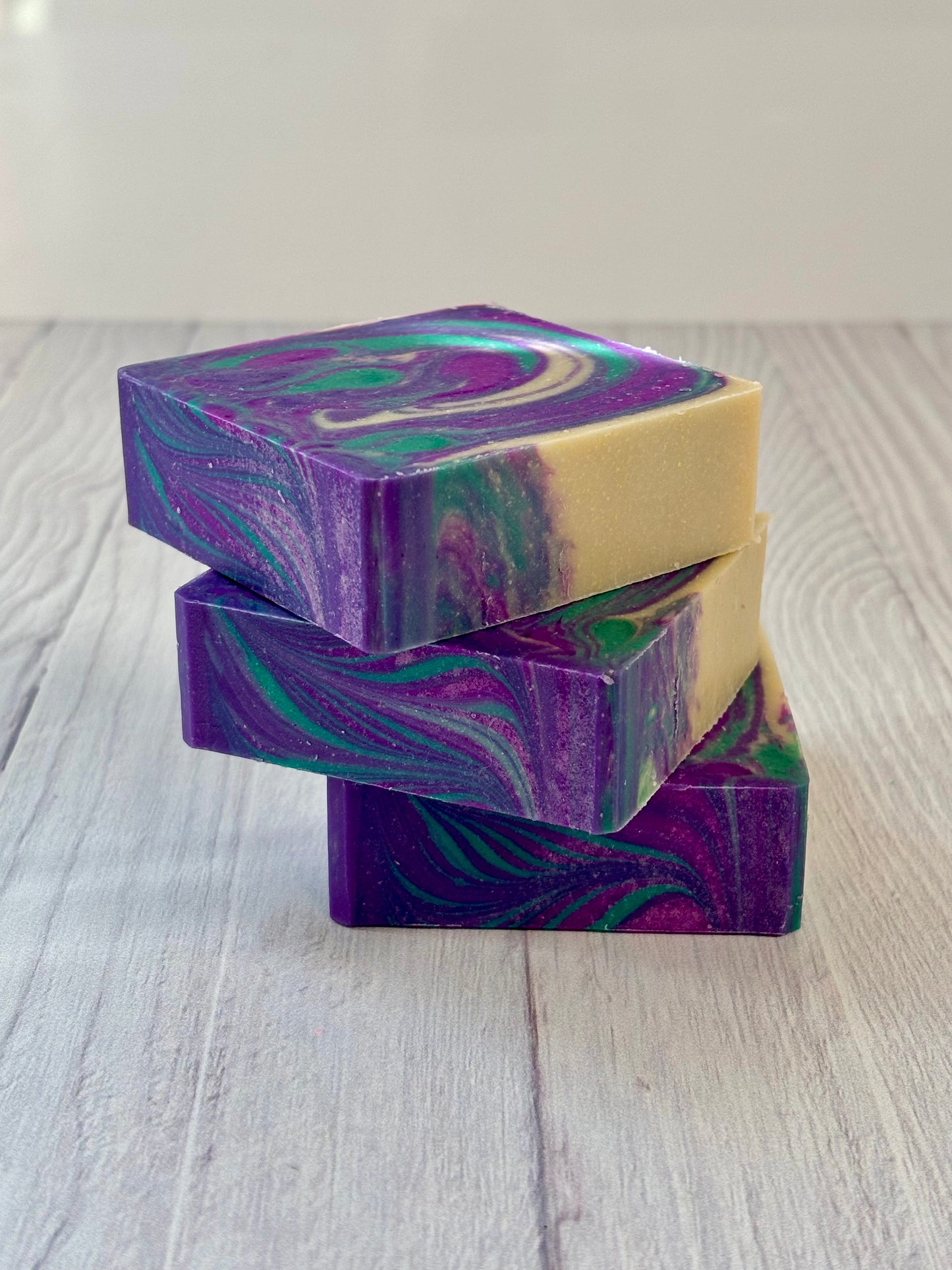 Violet Mint Cold Process Soap made with Goat Milk and Tallow