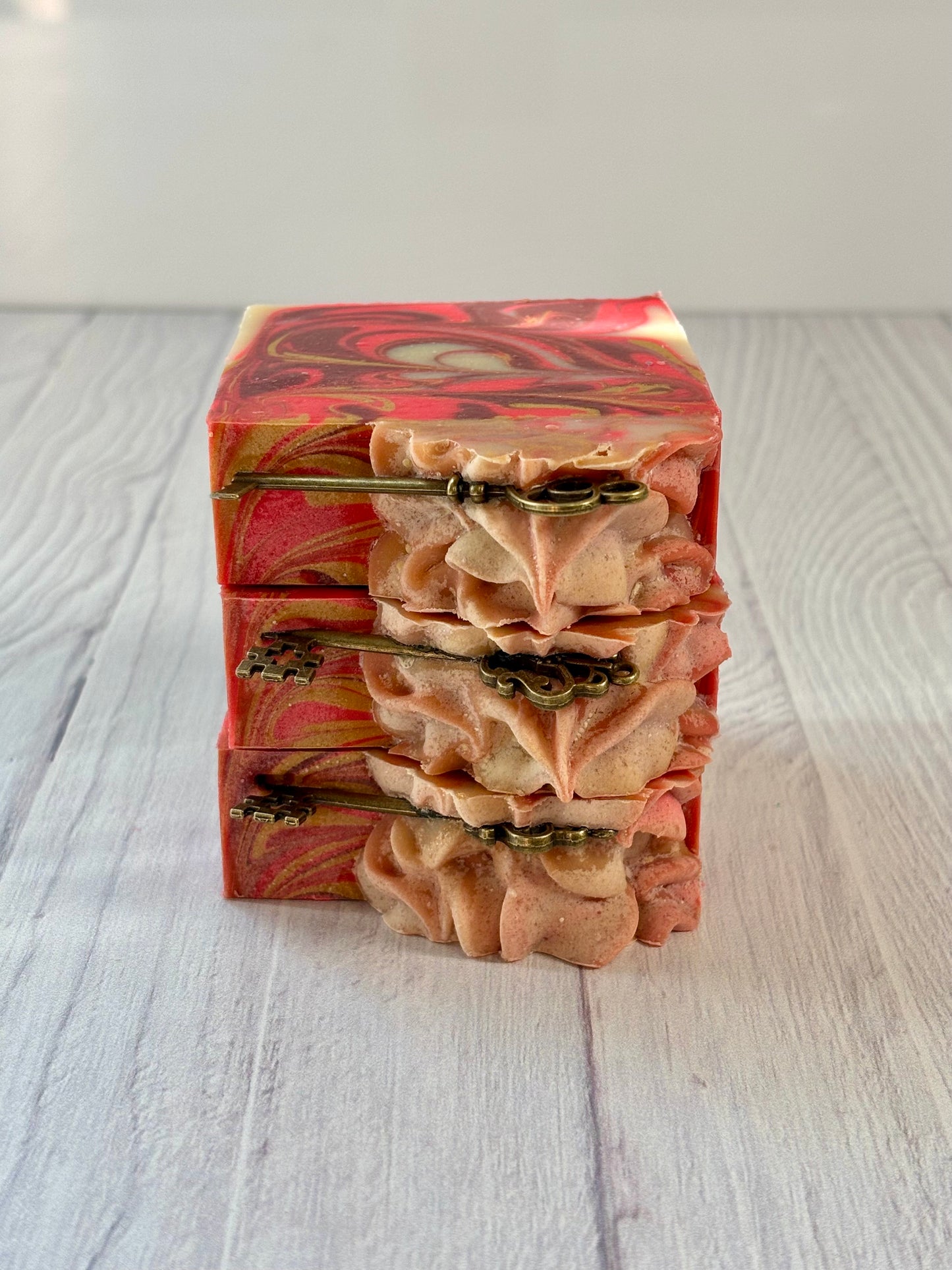 Key to My Heart Cold Process Soap Wild Cranberry & Aspen