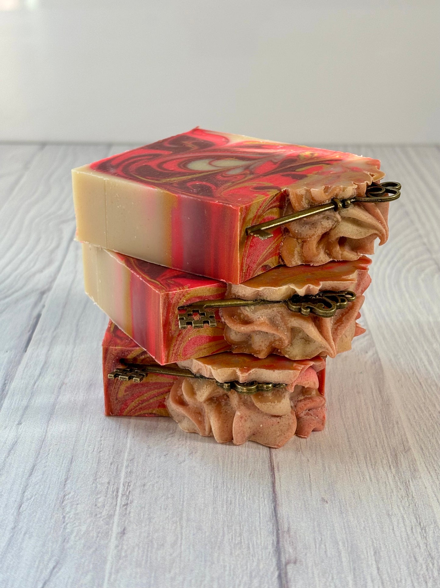 Key to My Heart Cold Process Soap Wild Cranberry & Aspen