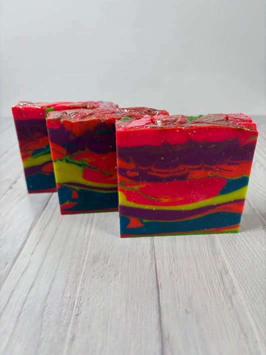 Neon Clouds Cold Process Coconut Milk Soap SHIP DATE AUG 18