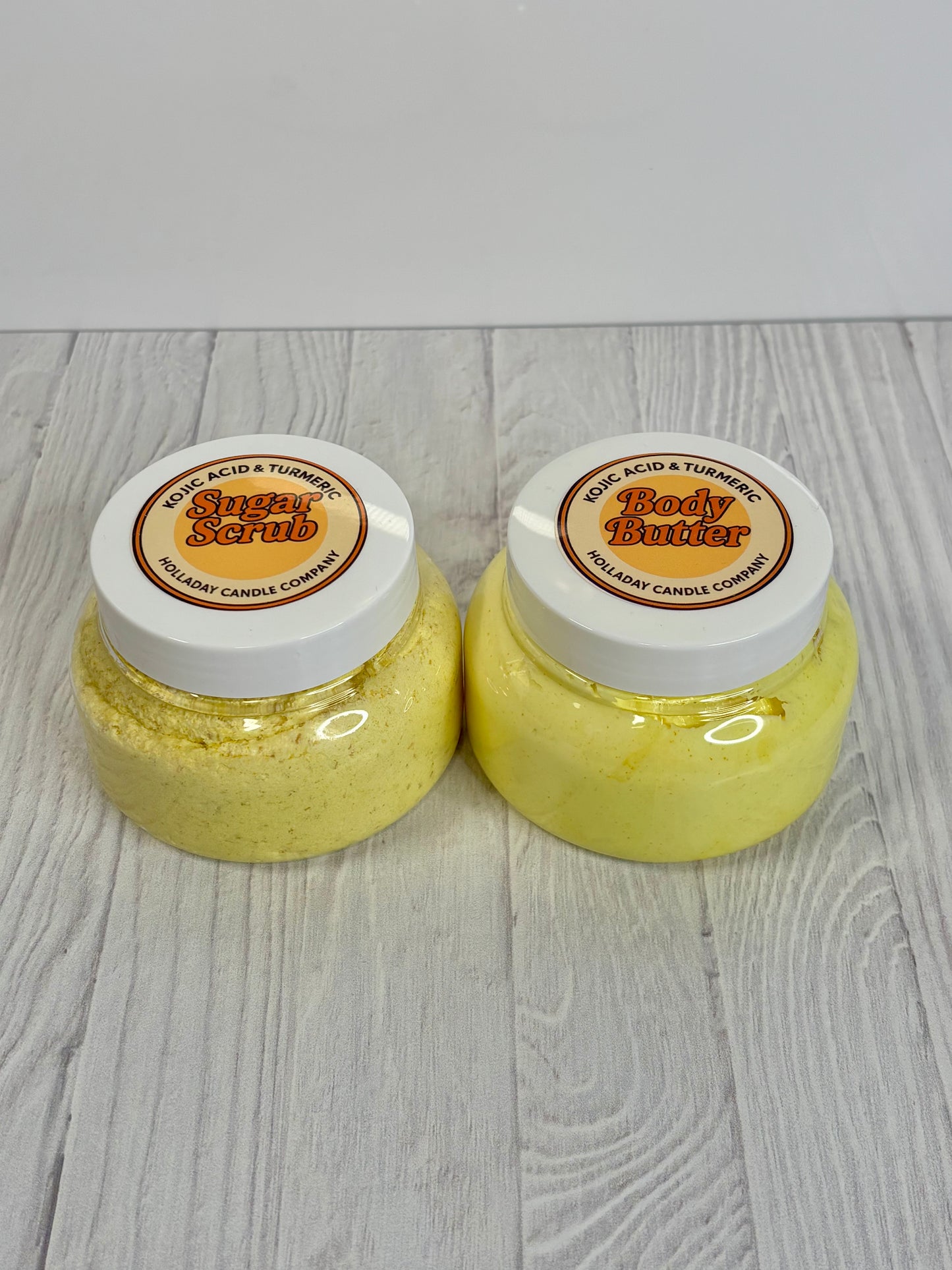 Kojic Acid & Turmeric Sugar Scrub + Body Butter – 8 oz