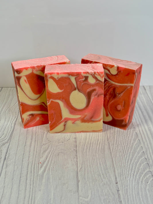 Peppermint Swirl Cold Process Goat Milk & Tallow Soap