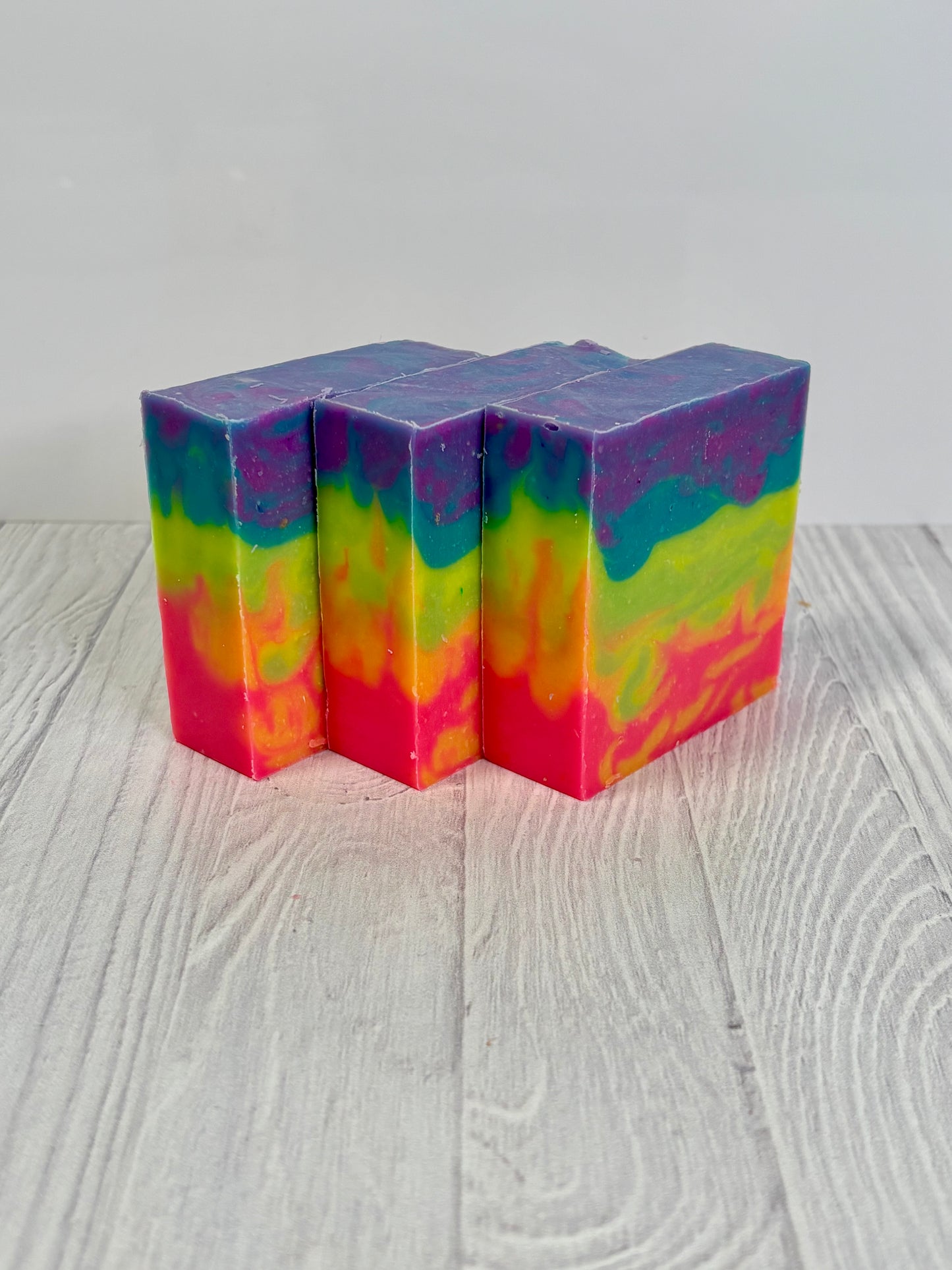 Rainbow Gradient Cold Process Goat Milk & Tallow Yogurt Soap